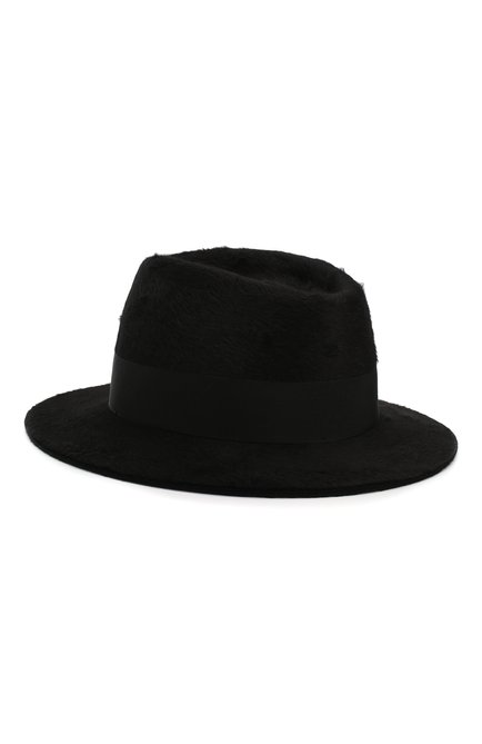 Женская фетровая шляпа SAINT LAURENT черного цвета, арт. 580332/3YA58 | Фото 2 (Материал: Шерсть, Текстиль; Статус проверки: Проверено, Проверена категория)