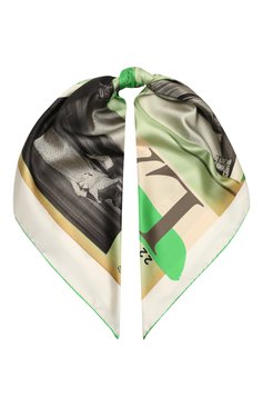 Женский шелковый платок LANVIN зеленого цвета, арт. 6L9090/SQ024 | Фото 1 (Материал: Текстиль, Шелк; Материал сплава: Проставлено; Нос: Не проставлено)