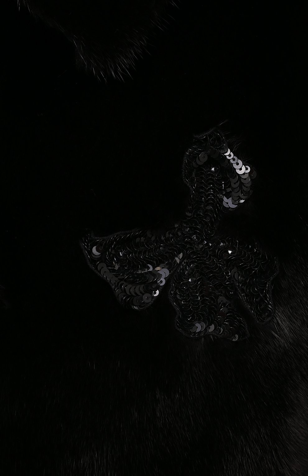 Женская шуба из меха норки VALENTINO черного цвета, арт. SF3FA7361BF | Фото 5 (Рукава: Длинные; Материал внешний: Натуральный мех; Длина (верхняя одежда): До середины бедра; Стили: Классический; Материал подклада: Шелк)