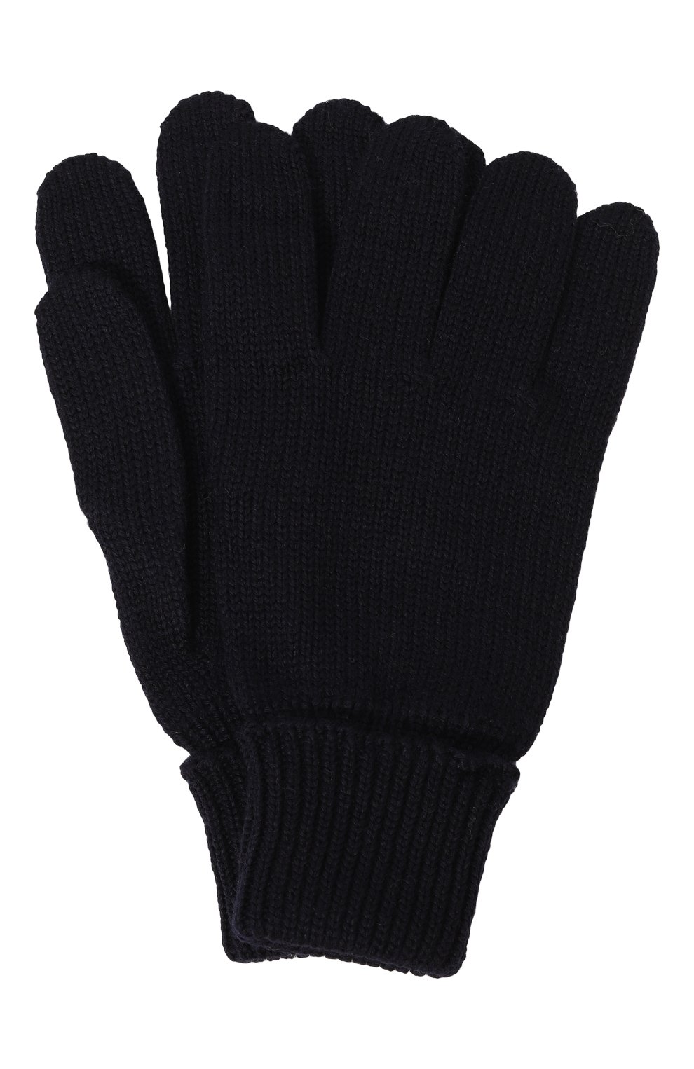 Детские шерстяные перчатки IL TRENINO темно-синего цвета, арт. CL-4055/J | Фото 1 (Материал: Текстиль, Шерсть; Материал сплава: Проставлено; Нос: Не проставлено)