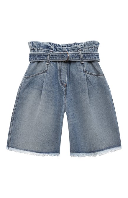 Детские джинсовые шорты BRUNELLO CUCINELLI синего цвета по цене 31700 руб., арт. BH188P488C | Фото 1