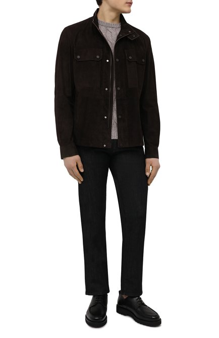 Мужские кожаные дерби norber BALLY черного цвета, арт. 601368/25975 | Фото 2 (Материал внутренний: Натуральная кожа; Материал внешний: Кожа; Стили: Классический)
