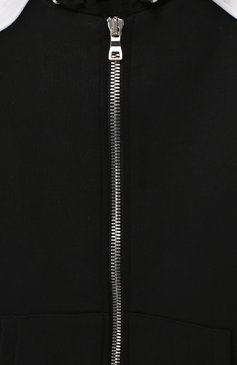 Детский хлопковый кардиган с капюшоном BALMAIN черно-белого цвета, арт. 6K4510/KX070/12-16 | Фото 3 (Рукава: Длинные; Материал внешний: Хлопок; Мальчики Кросс-КТ: Толстовка-спорт; Статус проверки: Проверена категория)