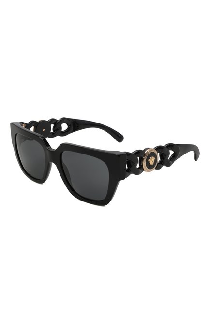 Женские солнцезащитные очки VERSACE черного цвета, арт. 4409-GB1/87 | Фото 1 (Тип очков: С/з; Оптика Гендер: оптика-женское; Очки форма: Квадратные)
