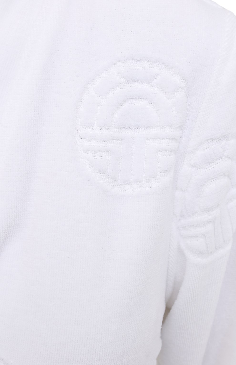 Женский хлопковый халат LOUIS FERAUD белого цвета, арт. 3883176 | Фото 5 (Материал внешний: Хлопок)