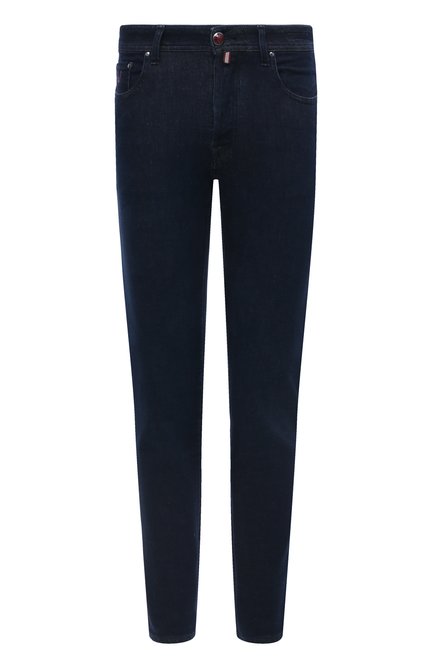 Мужские джинсы JACOB COHEN темно-синего цвета, арт. U Q E04 30 P 3588 | Фото 1 (Материал сплава: Проставлено; Длина (брюки, джинсы): Стандартные; Драгоценные камни: Проставлено; Материал внешний: Хлопок)