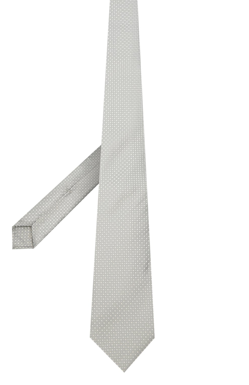 Мужской шелковый галстук KITON светло-серого цвета, арт. UCRVKLC06G29 | Фото 2 (Принт: С принтом; Материал: Текстиль, Шелк; Региональные ограничения белый список (Axapta Mercury): RU)