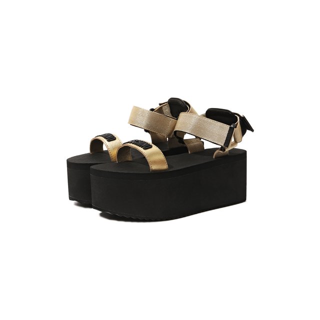 фото Комбинированные босоножки rubber logo moschino