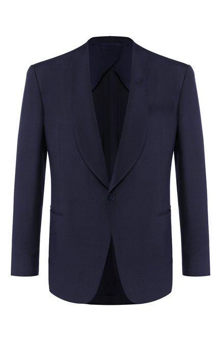 Мужской шелковый пиджак RALPH LAUREN темно-синего цвета по цене 669500 руб., арт. 798794568 | Фото 1