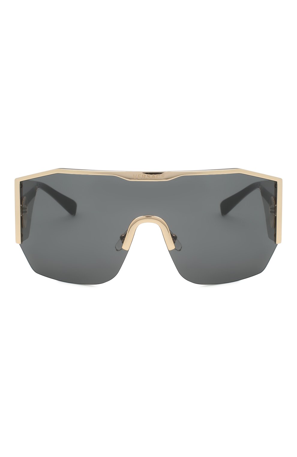 Женские солнцезащитные очки VERSACE черного цвета, арт. 2220-100287 | Фото 4 (Региональные ограничения белый список (Axapta Mercury): RU; Тип очков: С/з; Очки форма: Маска)