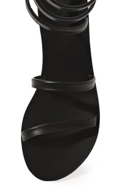 Женские кожаные сандалии ohia ANCIENT GREEK SANDALS черного цвета, арт. 0HIA HEEL | Фото 6 (Материал внутренний: Натуральная кожа; Материал сплава: Проставлено; Драгоценные камни: Проставлено)