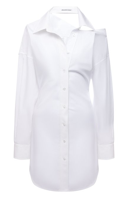 Женское хлопковое платье ALEXANDERWANG.T белого цвета по цене 51350 руб., арт. 4WC1226442 | Фото 1
