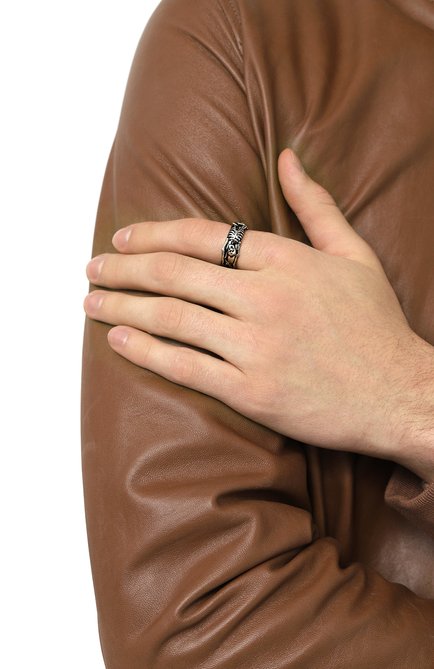 Мужское кольцо ALEXANDER MCQUEEN серебряного цвета, арт. 575539/J160Y | Фото 2 (Региональные ограничения белый список (Axapta Mercury): Не проставлено; Нос: Не проставлено)