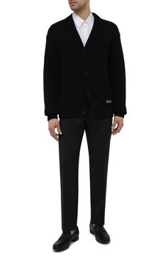 Мужские кожаные пенни-лоферы PRADA черного цвета, арт. 2DC213-053-F0002-G000 | Фото 2 (Мужское Кросс-КТ: Лоферы-обувь; Стили: Классический)
