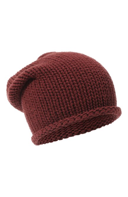 Женская кашемировая шапка INVERNI бордового цвета, арт. 2922 CM | Фото 1 (Материал: Шерсть, Текстиль, Кашемир)
