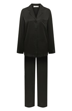 Женская шелковая пижама LUNA DI SETA черного цвета, арт. VLST08007 | Фото 1 (Материал внешний: Шелк)
