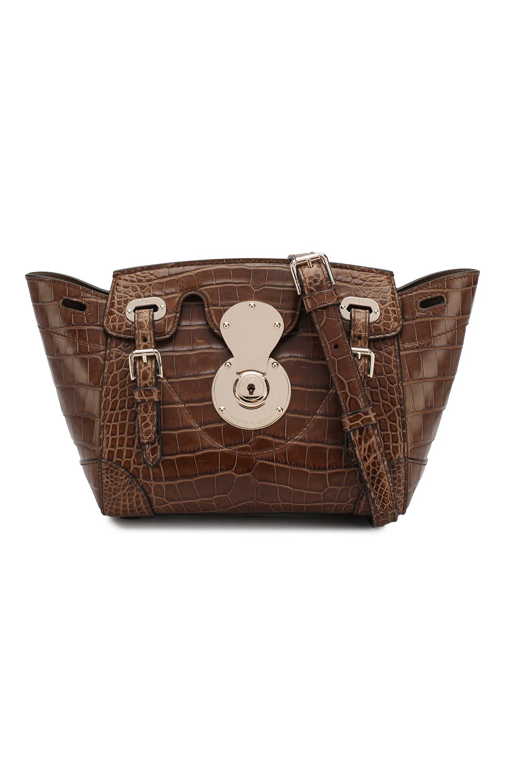 Женская коричневая сумка ricky 18 из кожи аллигатора RALPH LAUREN ...