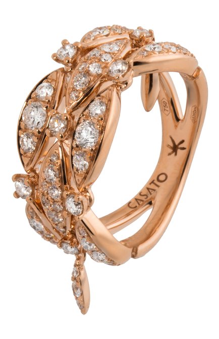 Женские кольцо CASATO бесцветного цвета, арт. MX1037BT-P | Фото 1 (Материал сплава: Розовое золото; Драгоценные камни: Бриллианты)