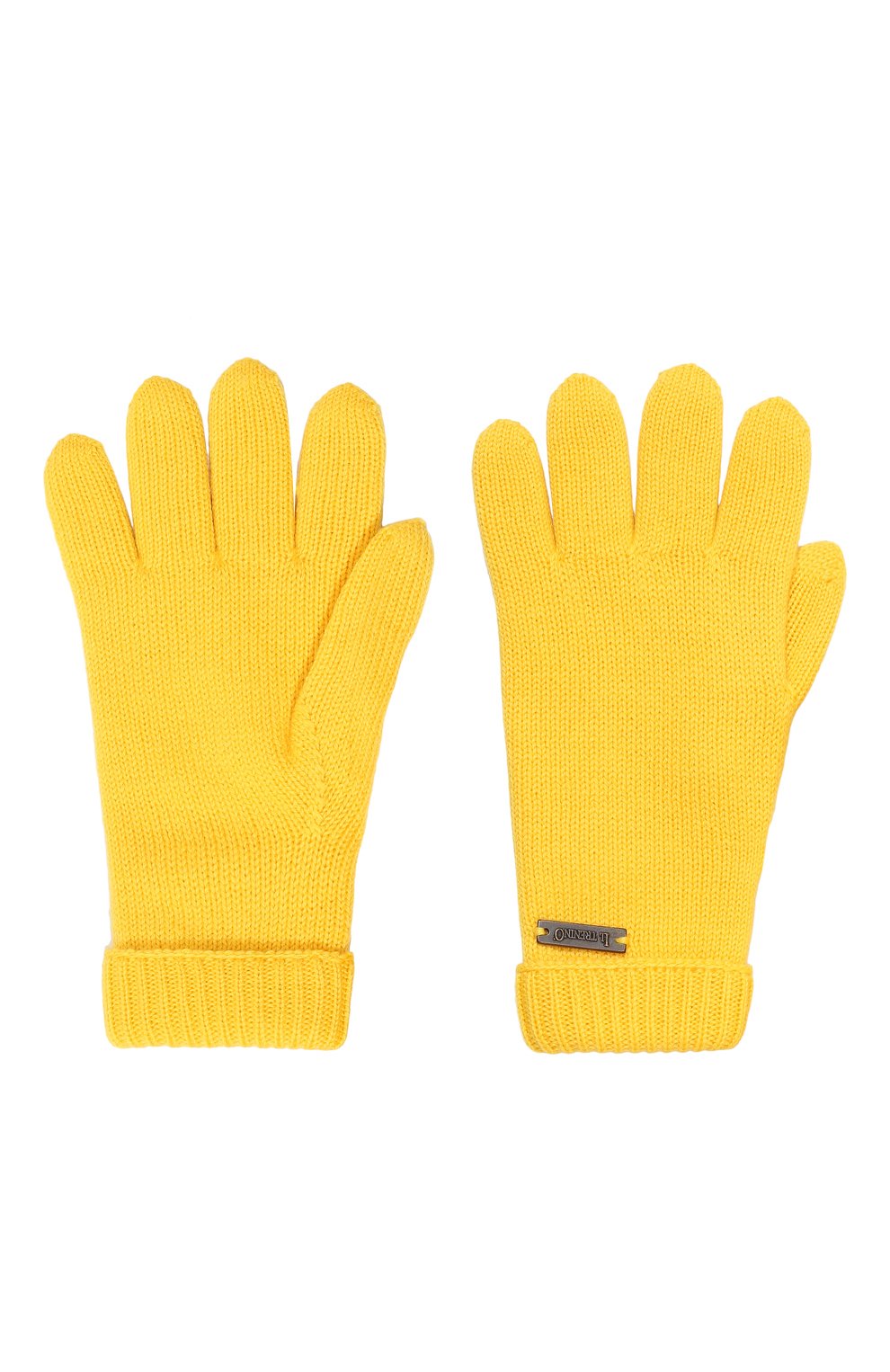 Детские шерстяные перчатки IL TRENINO желтого цвета, арт. CL-4063/J | Фото 2 (Материал: Текстиль, Шерсть; Материал сплава: Проставлено; Нос: Не проставлено)