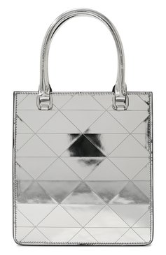 Женская сумка PRADA серебряного цвета, арт. 1BA334-2D0F-F0118-5SO | Фото 7 (Сумки-технические: Сумки через плечо, Сумки top-handle; Материал: Натуральная кожа; Размер: mini; Ремень/цепочка: На ремешке)