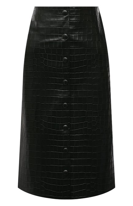 Женская кожаная юбка CHLOÉ темно-зеленого цвета по цене 267000 руб., арт. CHC21ACJ01202 | Фото 1