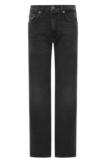 Женские джинсы 7 FOR ALL MANKIND темно-серого цвета, арт. JSSTC310LI | Фото 1 (Драгоценные камни: Проставлено; Материал сплава: Проставлено; Материал внешний: Хлопок; Длина (брюки, джи нсы): Удлиненные)