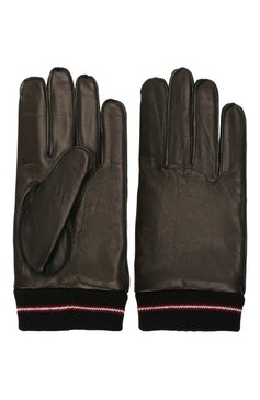 Мужские кожаные перчатки BALLY ч�ерного цвета, арт. M9P0030L-1S134/00 | Фото 2 (Материал: Натуральная кожа; Мужское Кросс-КТ: Кожа и замша)
