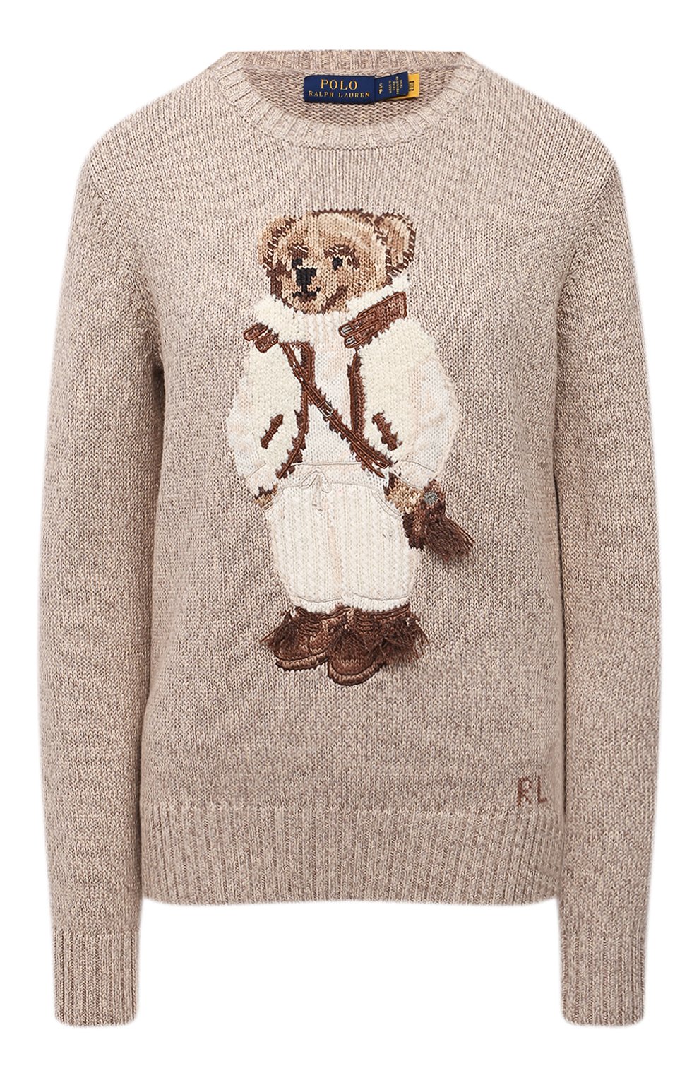 Женский бежевый хлопковый свитер POLO RALPH LAUREN купить в интернет ...