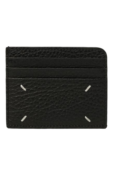 Женский кожаный футляр для кредитных карт MAISON MARGIELA черного цвета, арт. SA3VX0007/P4455 | Фото 1 (Материал: Натуральная кожа)