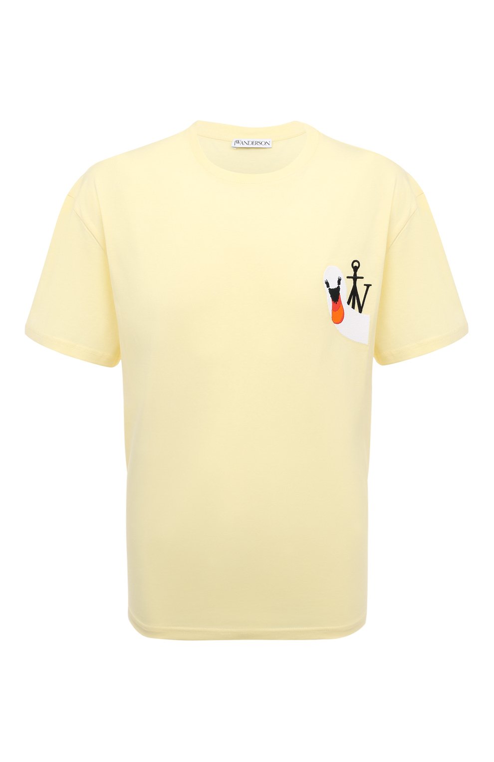 Футболки JW Anderson, Хлопковая футболка JW Anderson, Португалия, Жёлтый, Хлопок: 100%;, 13377453  - купить