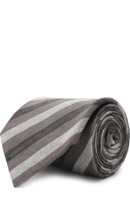 Мужской галстук из смеси льна и шелка BRIONI светло-коричневого цвета по цене 24450 руб., арт. 063H00/P7461 | Фото 1
