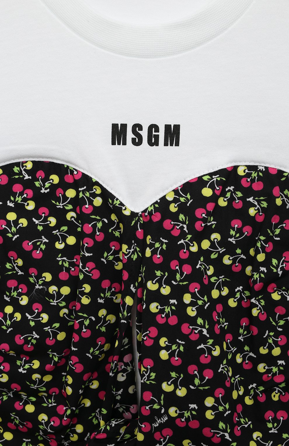 Хлопковая футболка MSGM kids MS029436 Фото 3