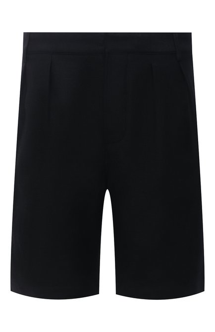 Мужские шорты изо льна и хлопка SAINT LAURENT черного цвета по цене 83950 руб., арт. 638542/Y1C47 | Фото 1