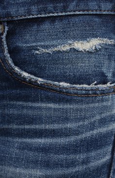 Женские джинсы MOUSSY темно-синего цвета, арт. 025ESC12-2530 | Фото 5 (Кросс-КТ: Деним; Стили: Гранж; Материал сплава: Проставлено; Материал внешний: Хлопок; Детали: Потертости; Драгоценные камни: Проставлено; Силуэт Ж (брюки и джинсы): Узкие; Длина (брюки, джинсы): Укороченные)