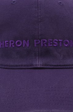 Женская хлопковая бейсболка HERON PRESTON фиолетового цвета, арт. HWLB004R21FAB0013535 | Фото 3 (Материал: Текстиль, Хлопок)