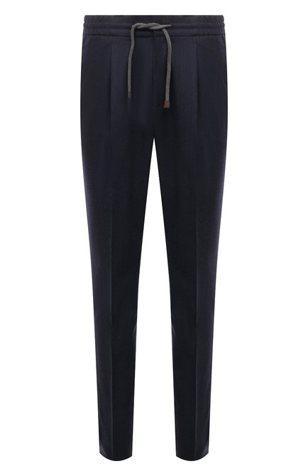 Мужские шерстяные брюки BRUNELLO CUCINELLI темно-синего цвета по цене 141000 руб., арт. ME226B2163 | Фото 1