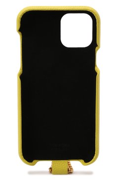 Кожаный чехол для iphone 12 pro TOM FORD желтого цвета, арт. S0391T-LCL095 | Фото 2 (Женское Кросс-КТ: Кожа iPhone; Материал: Натуральная кожа)