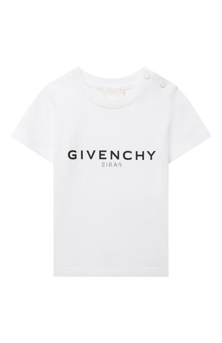 Детский хлопкковая футболка GIVENCHY белого цвета, арт. H05204 | Фото 1 (Кросс-КТ НВ: Футболка)