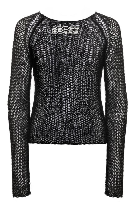Женский льняной пуловер ISABEL BENENATO черного цвета по цене 44350 руб., арт. DK78S24 | Фото 1