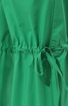 Женские хлопковые брюки ERIKA CAVALLINI зеленого цвета, арт. S3/P/P3SJ08 | Фото 5 (Длина (брюки, джинсы): Стандартные; Женское Кросс-КТ: Брюки-одежда; Силуэт Ж (брюки и джинсы): Прямые; Материал сплава: Проставлено; Материал внешний: Хлопок; Драгоценные камни: Проставлено; Стили: Кэжуэл)
