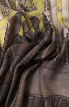 Женский шелковый платок мгу GOURJI разноцветного цвета, арт. T23MSU7R | Фото 3 (Принт: С принтом; Материал: Текстиль, Шелк; Региональные ограничения белый список (Axapta Mercury): Не проставлено; Материал сплава: Простав лено; Нос: Не проставлено)