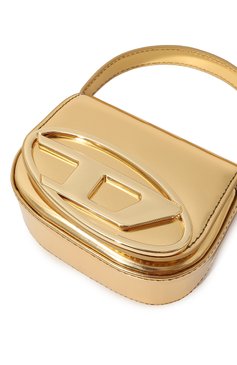 Женская сумка 1dr DIESEL золотого цвета, арт. X08957/PS202 | Фото 3 (Сумки-технические: Сумки top-handle; Материал: Натуральная кожа; Материал сплава: Проставлено; Размер: mini; Ремень/цепочка: На ремешке; Драгоценные камни: Проставлено)