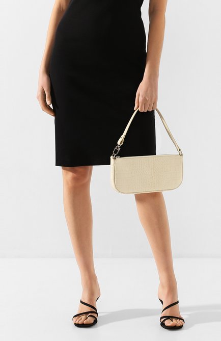Женская сумка rachel BY FAR кремвого цвета, арт. 18FWRCLSCEDMED | Фото 2 (Сумки-технические: Сумки top-handle; Материал: Натуральная кожа; Размер: medium)