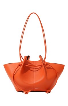 Женская сумка mochi YUZEFI оранжевого цвета, арт. YUZSS23-HB-M0-L007 | Фото 1 (Сумки-технические: С умки top-handle; Материал: Натуральная кожа; Материал сплава: Проставлено; Драгоценные камни: Проставлено; Размер: small)
