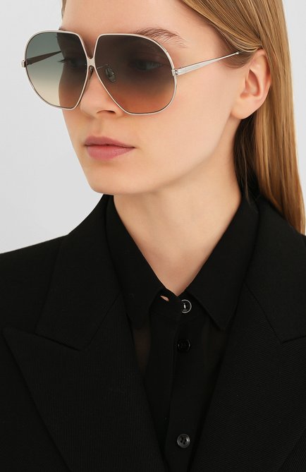 Женские солнцезащитные очки TOM FORD бирюзового цвета, арт. TF785 16P | Фото 2 (Тип очков: С/з; Региональные ограничения белый список (Axapta Mercury): RU; Очки форма: Over-size; Оптика Гендер: оптика-женское)
