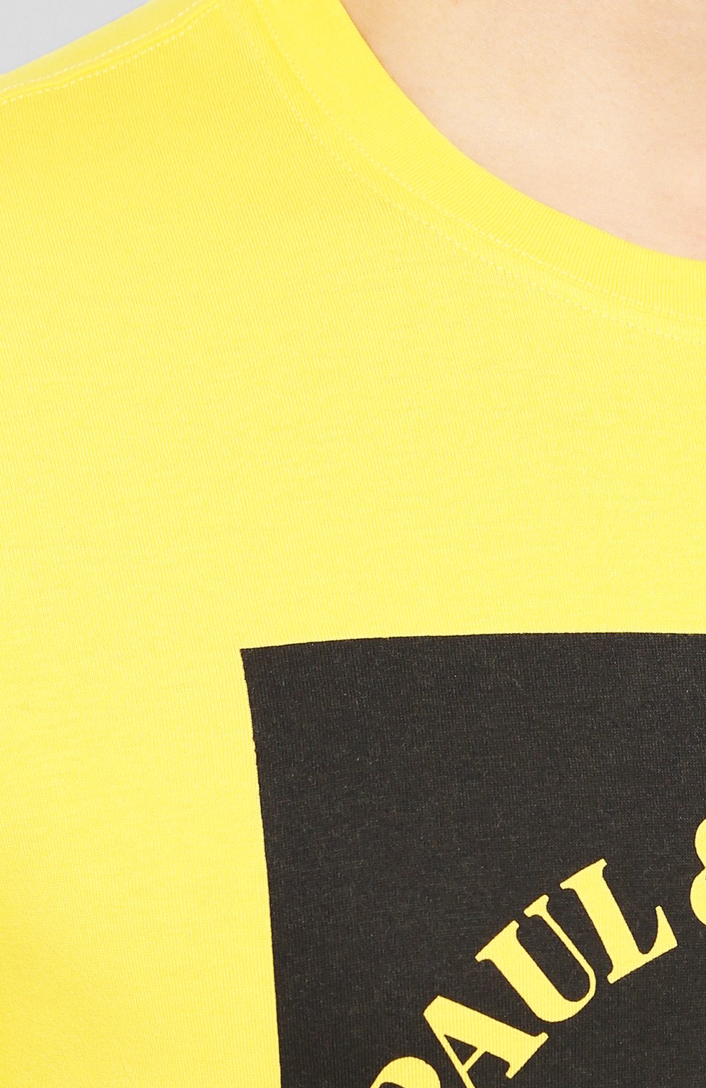 Мужская хлопковая футболка PAUL&SHARK желтого цвета, арт. E20P1117 | Фото 5 (Рукава: Короткие; Длина (для топов): Стандартные; Принт: С принтом; Материал внешний: Хлопок; Размерность: Маломерит; Стили: Кэжуэл; Статус проверки: Проверена категория)