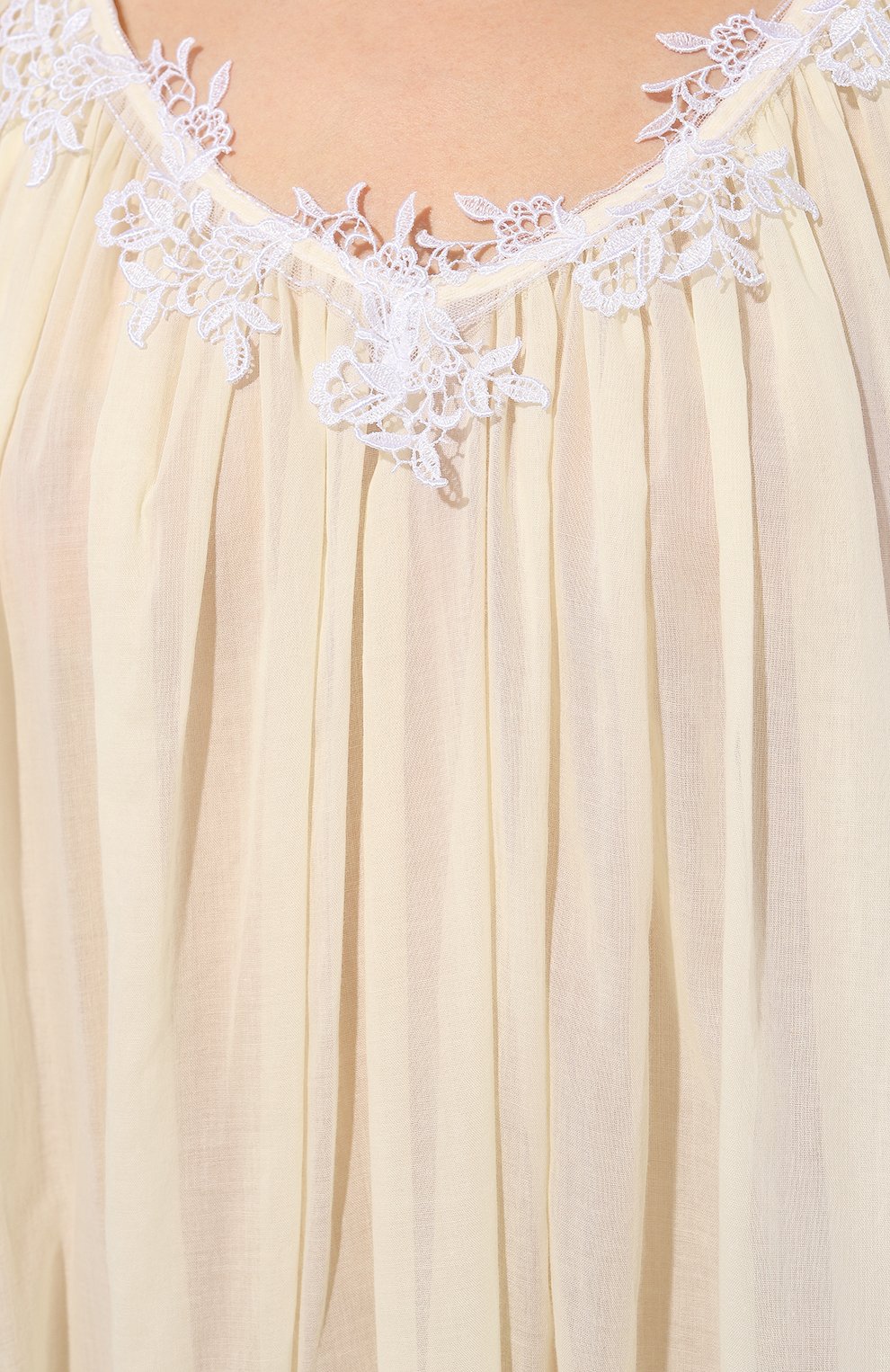 Женская сорочка EVA B.BITZER кремвого цвета, арт. 20313272 | Фото 5 (Материал сплава: Проставлено; Нос: Не проставлено; Материал внешний: Хлопок)