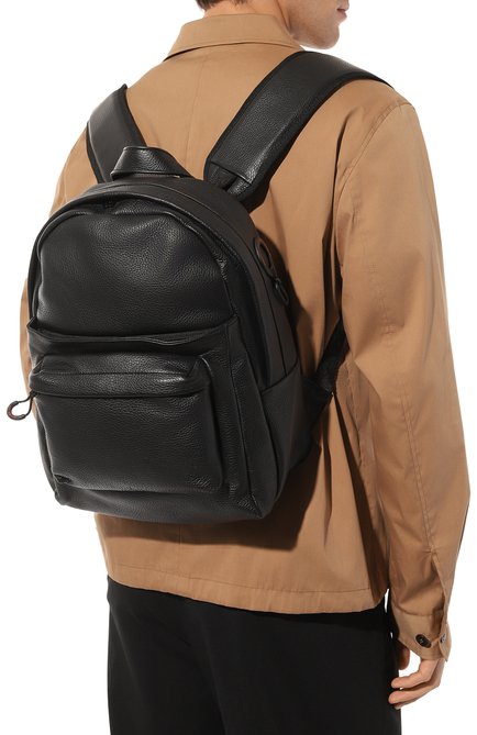Мужской кожаный рюкзак VIC MATIE черного цвета, арт. 1A0158TD999C6HB001 | Фото 2 (Размер: large; Материал: Натуральная кожа; Драгоценные камни: Проставлено; Материал сплава: Проставлено; Стили: Классический)