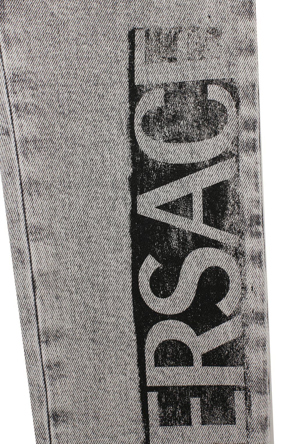 Детские джинсы VERSACE серого цвета, арт. YD000245/A236335/4A-6A | Фото 3 (Материал внешний: Хлопок)