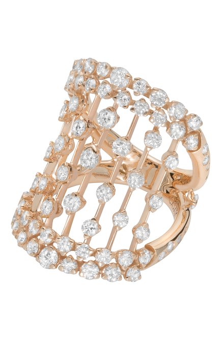 Женские кольцо CASATO бесцветного цвета, арт. MX1171BT-P | Фото 1 (Материал сплава: Розовое золото; Драгоценные камни: Бриллианты)